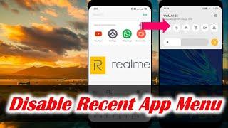 Disable Recent App Menu in Realme