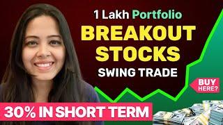 Swing Trading Stocks - 7 Breakout Stocks for Swing Trading, Stocks for short term, 1 lakh Portfolio