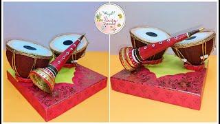 How to make Tabla from coconut shell| Paper sanai| Coconut shell craft| Rukhwat ideas