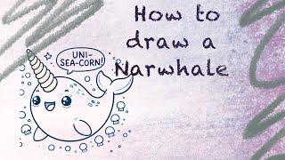 Adorable Narwhal Doodle: The Uni-Sea-Corn of the Ocean!