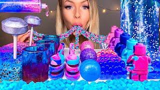 ASMR *GALAXY FOOD* EDIBLE LEGO MAN, EARTH JELLY, SPOON, SHOT GLASSES, BOBA 먹방