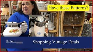 In the Wild! Shopping Corningware Patterns & Revealing Marks & Values - Thrift with Me Dr. Lori