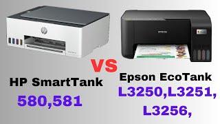 HP Smart Tank 580 vs Epson Eco Tank L3250,L3251,L3256 Comparison |2023