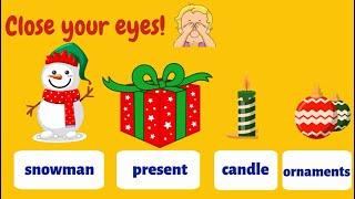 Christmas Games  What is missing? Memory game | Vocabulary | Learn English For Kids