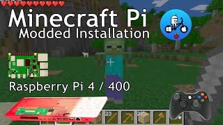 Minecraft Pi edition Modded with survival mode. Raspberry Pi 4 / 400. plus Qjoypad