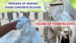 Amazing Process of Making Foam Concrete Blocks | Production of Foam Blocks  2024