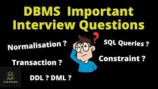 Important DBMS interview questions and answers | Interview questions for freshers