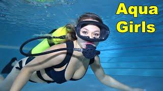 Black Bikini Scuba Girl