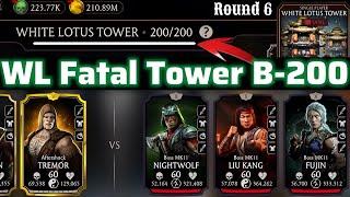 Fatal White Lotus Tower Boss Battle 200 & Hard Battle 184,185,189 Fight + Reward MK Mobile 2024