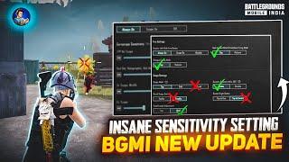 Insane sensitivity and settings for bgmi new update | Bgmi 2.5 best sensitivity (close range) BGMI