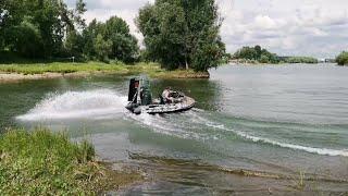 АЭРОЛОДКА ТОРНАДО ЛЕТОМ НА ВОДЕ | Испытываем рулевое управление на аэролодке