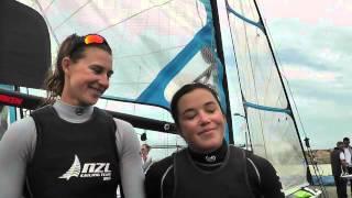 Molly Meech & Alex Maloney NZL 49erFX sailors