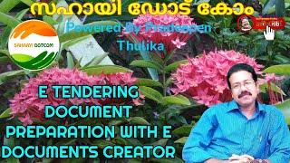 E TENDERING - DOCUMENT PREPARATION WITH E DOCUMENTS CREATOR