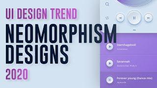 Neomorphism | Awesome UI Designs |  UI Design Trends 2020