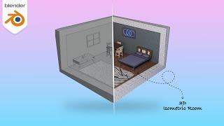 Blender 3D Art – Stunning 3D Isometric Room Creation