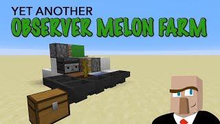 REDSTONE MELON AND PUMPKIN FARM - Automatic Observer Design: Minecraft