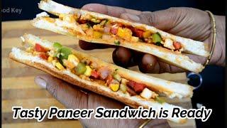 Paneer Sandwich Recipe | How to Make Cheese Sandwich -Tasty Food Key