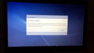 Restore Sony vaio to factory image window 8