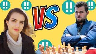 Magnus Carlsen vs Alexandra Botez chess game 17