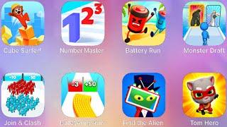 Number Masters, Battery Run, Monster Draft, Join & Clash, Tom Hero, Cube Surfer, Find the Alice