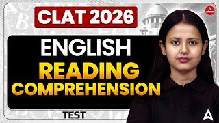 CLAT 2026 English | Reading comprehension - TEST Practice for CLAT English Preparation | CLAT