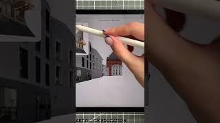 Фрагмент городской среды в Procreate