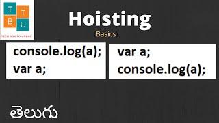 Hoisting in Javascript Part-1  (in Teugu)  | Tech Box To Unbox