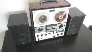 Magnetofon Vintage Kashtan-1/Jupiter 203 Reel to Reel Short Demonstration wt Sony Speakers