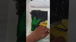 rainy day drawing #shorts#shortsviral #ytshorts #viral#shortsfeed2025 #rainyday #painting