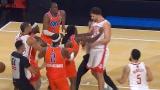 Alperen Sengun and Cason Wallace get HEATED at end of OKC vs Rockets game