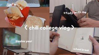 college vlog  | freshman year, uni break, eats, study with me