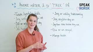 Different ways to say 'Thank you'. - Free Norwegian Vocabulary lesson