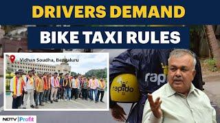Bengaluru Bike Drivers Stage Silent Protest Against High Court Ban | Karnataka Bike Taxi Ban