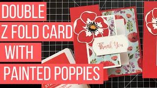 Double Z Fold Card feat. New Painted Poppies Bundle