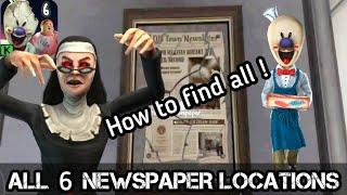 Ice Scream 6 All 6 newspaper locations | How to get secret cutscene in Ice Scream 6 new update