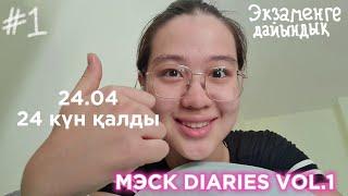 МЭСК Diaries: 25 күн қалды || Экзаменге дайындық || (спойлер: жоқ)