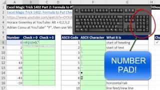 Excel Magic Trick 1402 Part 2 Formula to Put Check Mark In Cell If Number Great than 0 without CHAR