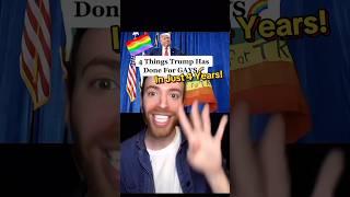 TRUMP FOR GAYS! Follow for Part 2️‍️‍️ #lgbtq #gaynews