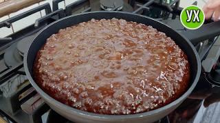 Mega delicious cake IN A FRYING PAN! My lazy, sober CHERRY - quick, chocolate cake!