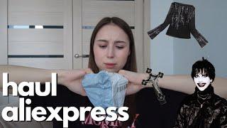 ALIEXPRESS UNPACKING GOTH AESTHETIC | Большая распаковка: кресты, платье, блузки