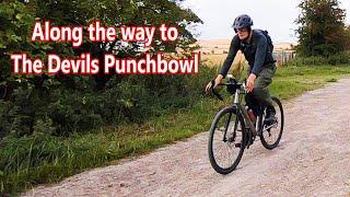 Devil's punchbowl Gravel bike ride. It was just too windy. Wiltshire Man