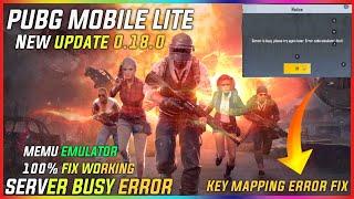 Memu Emulator ( Server Busy Error) Fixed in Pubg mobile lite New Update 0.18.0 Best Keymapping