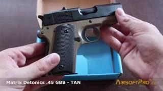 Matrix 1911 Combat Master Detonics .45 GBB TAN