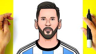 How to DRAW LIONEL MESSI