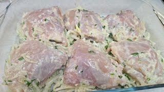 Стройное блюдо для меня ️ КУРИНЫЕ БЕДРЫШКИ с луком кинзой и греческим йогуртом