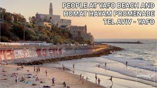 People at Yafo Beach and Homat HaYam Promenade, Tel Aviv - Yafo