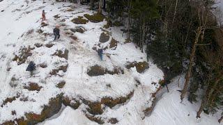 Cliff jumping at Smugglers Notch Vermont