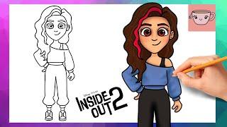 How To Draw Val from Inside Out 2 | Disney Pixar | Cute Easy Step By Step Drawing Tutorial