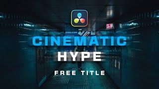 Cinematic Hype Title Sample for Davinci Resolve