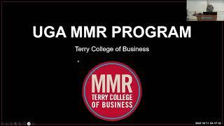 UGA Master of Marketing Research (MMR) Information Session - October 2024